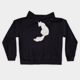 Aesthetic White Fox Kids Hoodie